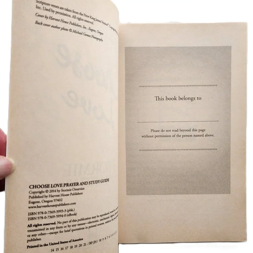 Choose Love The Three Simple Choices...& Prayer Study Guide Set by Omartian NEW